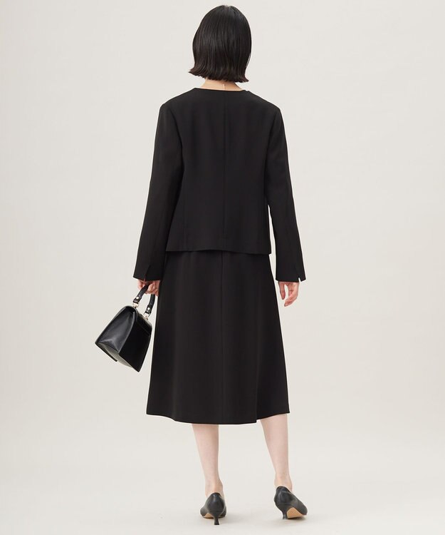 自由区 S 【セットアップ対応】トリアセダブルクロスノーカラー ジャケット ブラック