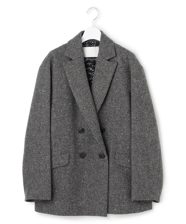 ICB 【30th ANNIVERSARY】 カラーネップツイード ジャコット ナイトフォール（ブラック系）