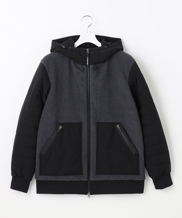 23区GOLF 今季の一押しブルゾン【洗える】【23Fondation/MEN】コンビ フーディブルゾン グレー系