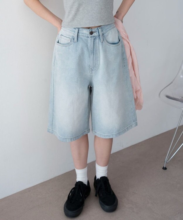 WEGO デニムハーフパンツ デニム淡色