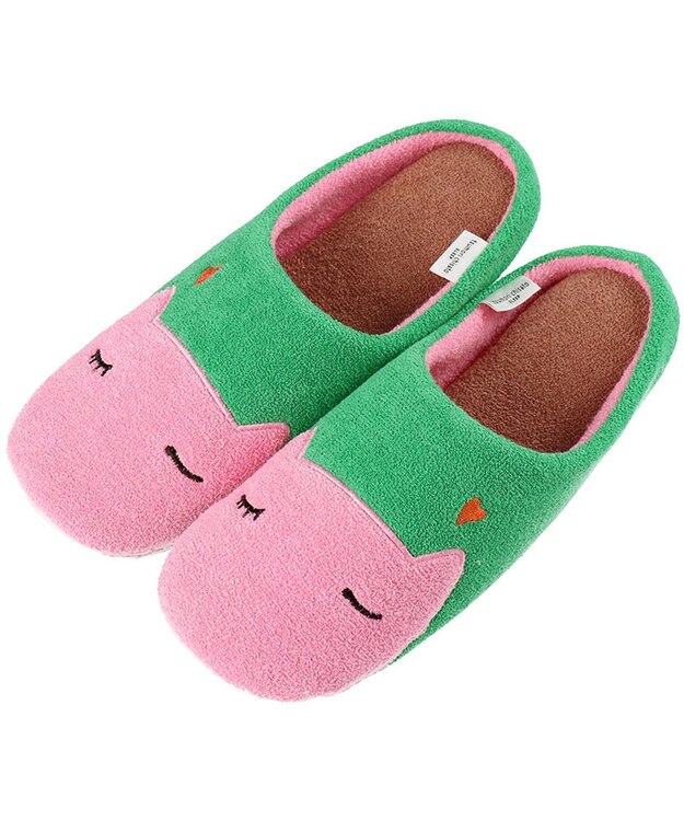 tsumori chisato SLEEP ツモリチサト スリッパ 綿100％パイル UEY515 /ワコール グリーン