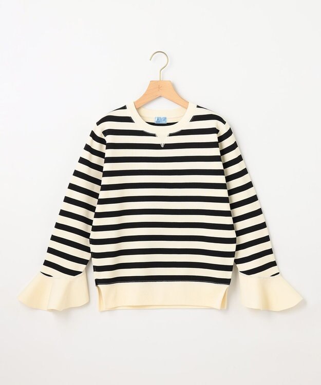 組曲 【組曲×setsuko sagittaire】スウェットライクニットプルオーバー ブラック系1