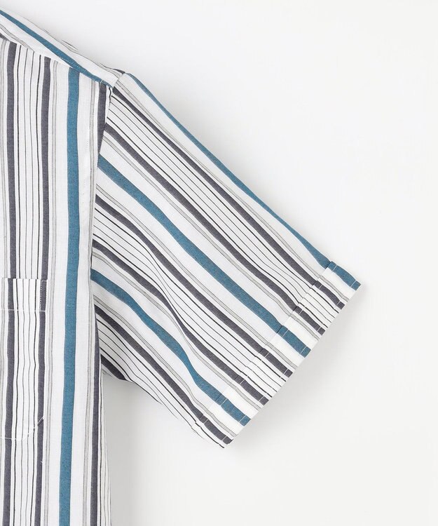 JOSEPH ABBOUD 【サステイナブル・JAPANファブリック】ソアロンストライプ シャツ ネイビー系1