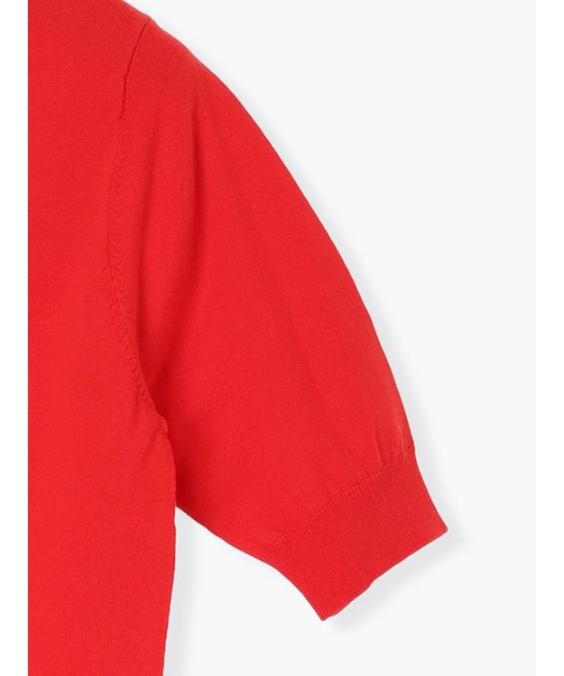 Te chichi 14G天竺ハーフスリーブニットプルオーバー レッド