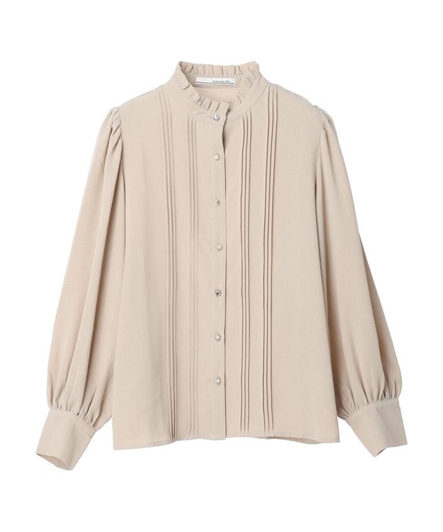 Green Parks ・ＥＬＥＮＣＡＲＥ　ＤＵＥ　イロイロ釦ピンタックブラウス Beige
