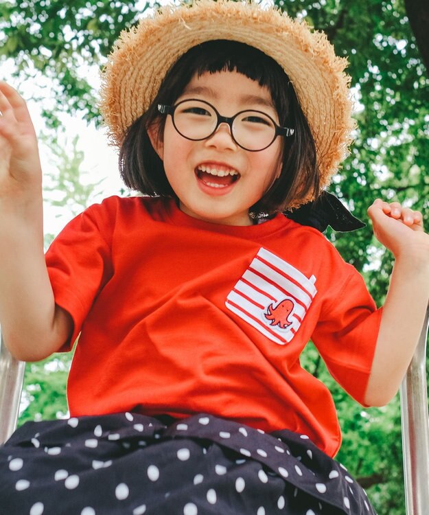 ANY KIDS 【ke ke ke】GOOD MORNING  半袖Ｔシャツ レッド