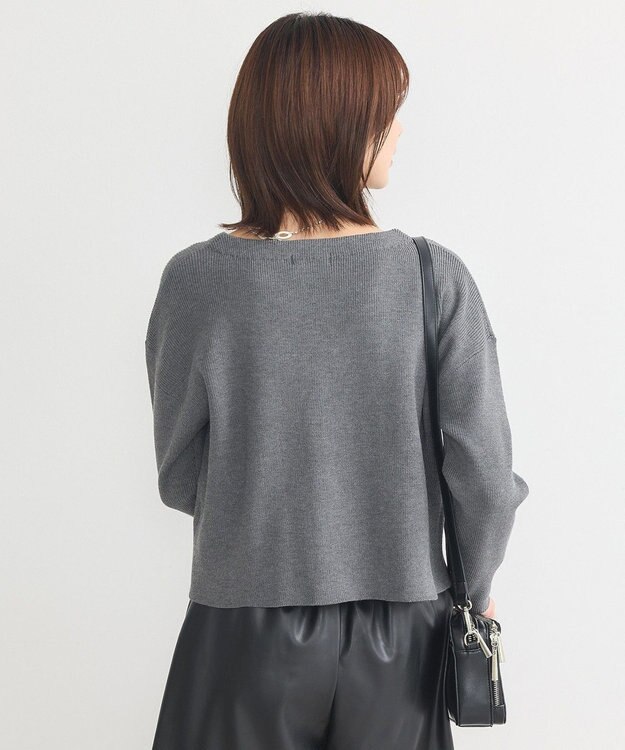 earth music&ecology コンパクトカーディガン Charcoal Gray