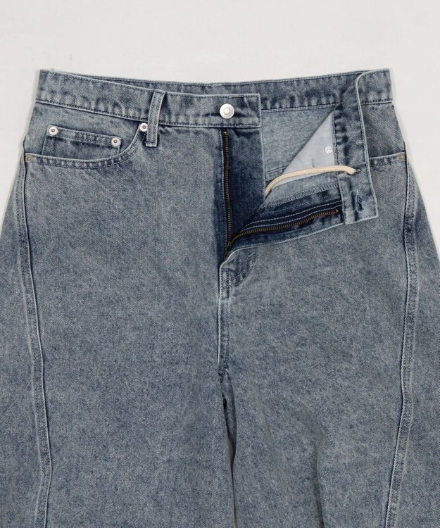 WEGO 【ユニセックス着用ITEM/SMLサイズ展開】カバーフィットバルーンデニムパンツ デニム淡色