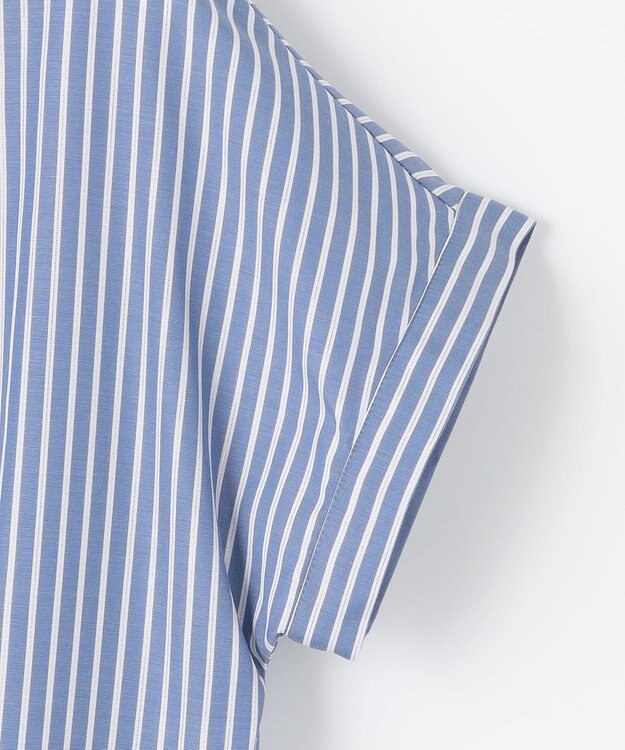 ANY SIS L 【2SET】シャツワンピ × ニット セット ブルーストライプ×シルバー