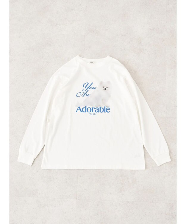 earth music&ecology アソートアニマルプリントロンＴｅｅ Blue