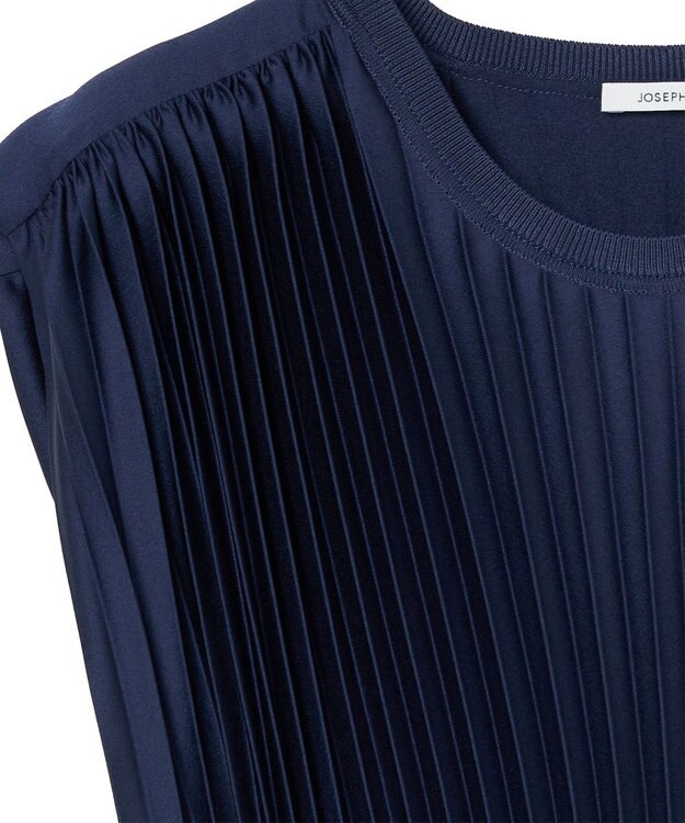 JOSEPH ニットウィーブプリッセドレス VOLTA Indigo
