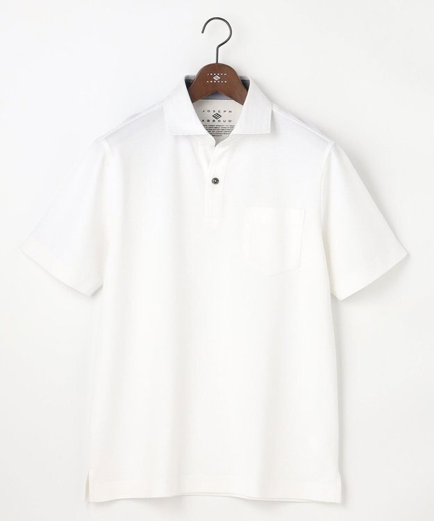 JOSEPH ABBOUD 【日本素材・オーガニックコットン使用】オーガニックコットンクールビズ ポロ ホワイト系