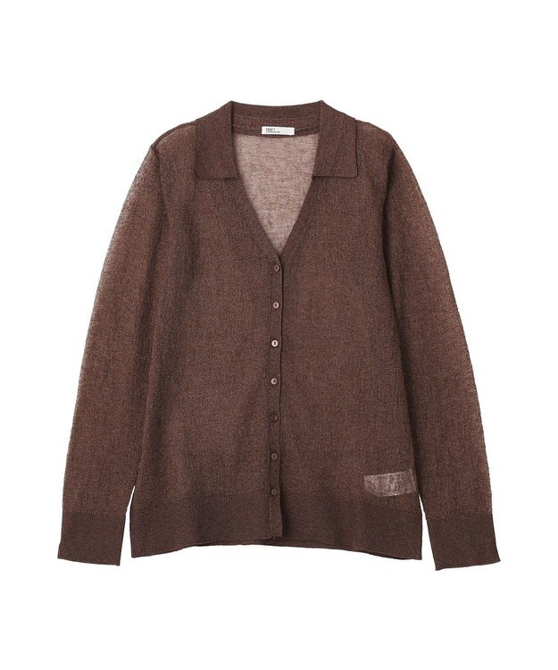 CRAFT STANDARD BOUTIQUE シアージョーゼットニットカーディガン Brown