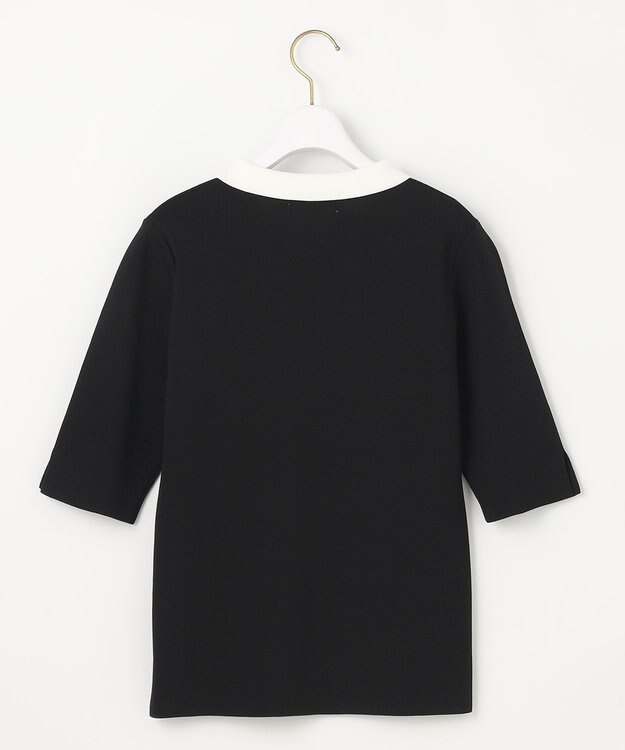 ANY SIS 【好印象企画】襟配色ニット×タックスカートセット ブラック×グレー