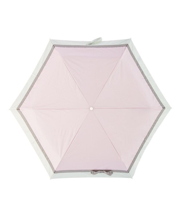 MOONBAT estaa 晴雨兼用 折りたたみ傘 グログランテープリボン 日傘 遮光 遮熱 UV ペールピンク