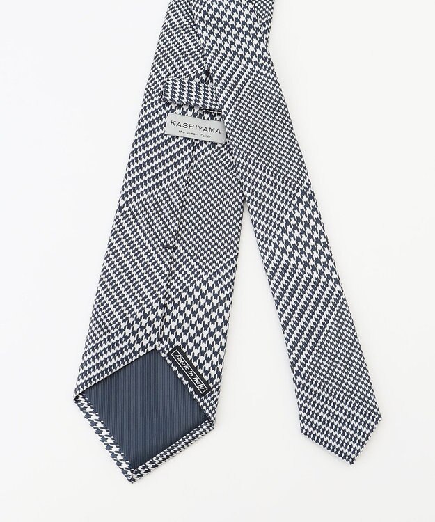 KASHIYAMA KASHIYAMAオリジナル【JAPAN MADE】グレンチェックネクタイ グレー
