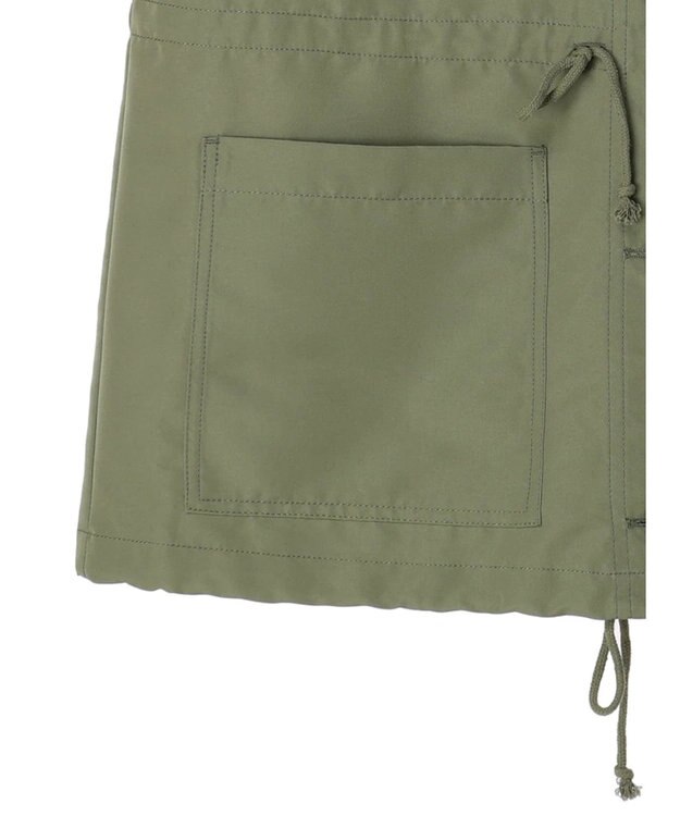 Green Parks ・ＥＬＥＮＣＡＲＥ　ＤＵＥスタンドカラーミリタリーベスト Khaki