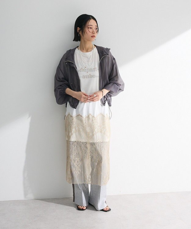 Green Parks ・ＥＬＥＮＣＡＲＥ　ＤＵＥ　シアーマウンテンパーカー Charcoal Gray