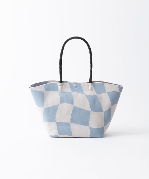 TRICOTE 【軽くて丈夫】FLOW ブロックチェック バッグ 31L.BLUE