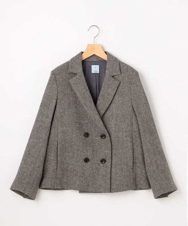 組曲 S シックツイード ジャケット ブラック系