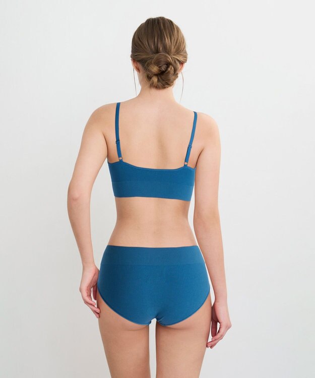 WACOAL ノンワイヤーブラ 【GOCOCi ゴコチ】 ぴったりフィット アンダー部分のズレを軽減 洗濯機洗い可能(ネット使用) ブラトップ レディース ハーフトップ CGG255 /ワコール ブルー