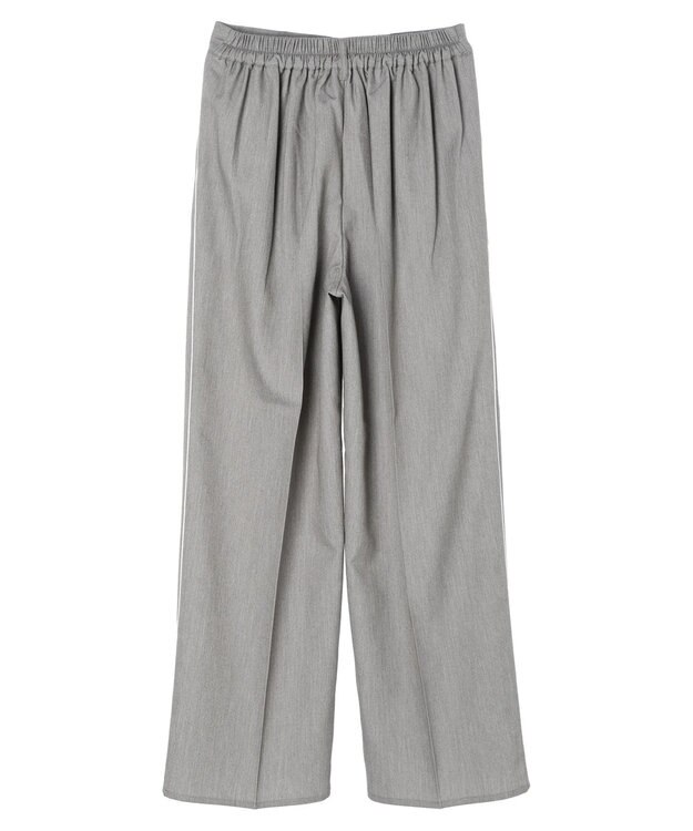 Green Parks パイピングサイドラインワイドパンツ Gray