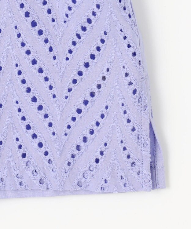 ANY 【洗濯機可】エンブロイダリーブラウス ラベンダー