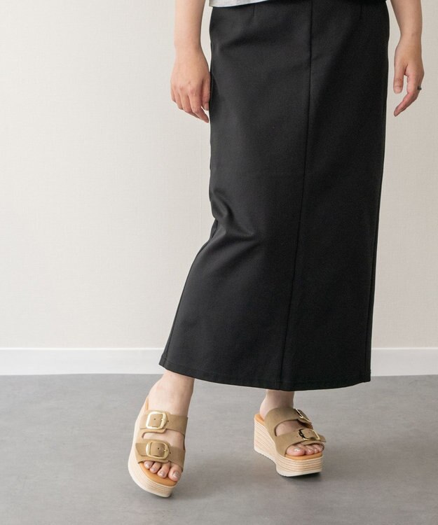 INTER-CHAUSSURES 【Oh my Sandals】ダブルバックル厚底ウエッジサンダル ベージュスウェード