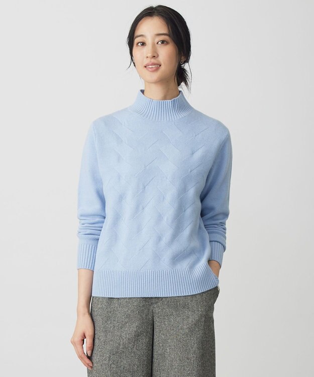 J.PRESS LADIES L 【WEB限定カラーあり】CAT ハイネック ニット サックス系