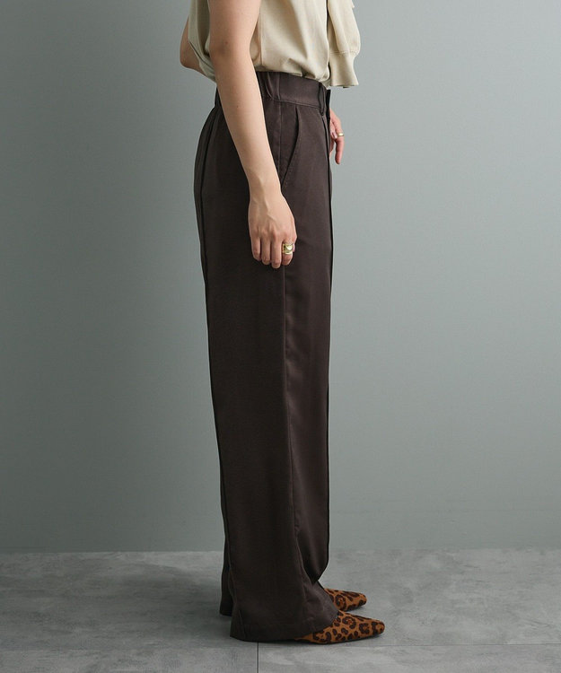 CRAFT STANDARD BOUTIQUE センタープレスストレートパンツ Brown