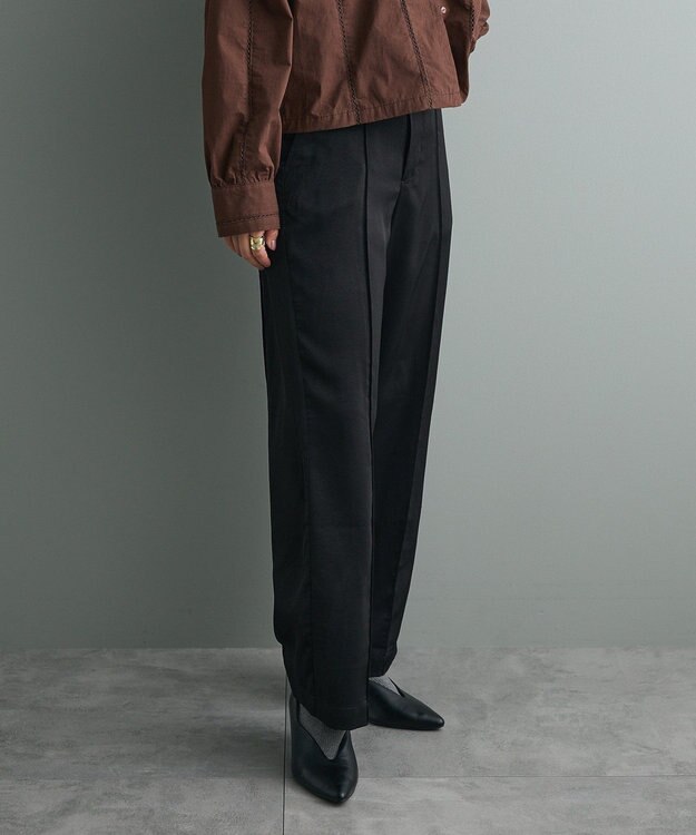 CRAFT STANDARD BOUTIQUE センタープレスストレートパンツ Black