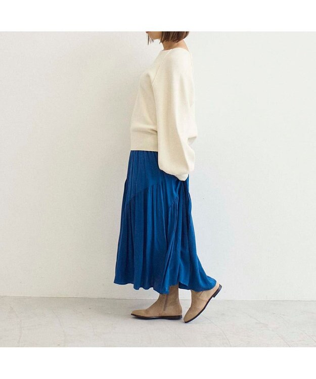 Riz raffinee <Riz raffinee>スタッズ付インヒールブーツ ベージュスエード