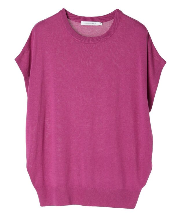 AMERICAN HOLIC 接触冷感フレンチスリーブニットプルオーバー Pink