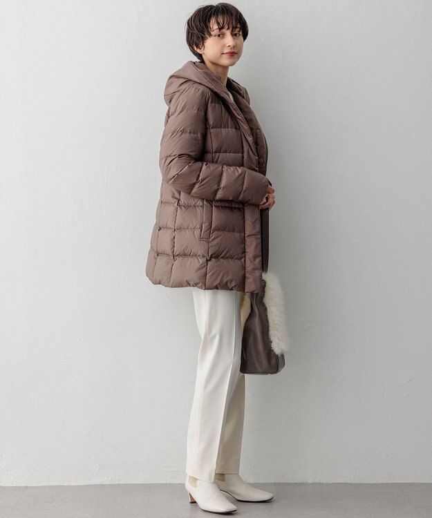 23区 【VERY掲載/新色追加】シレータフタ ミドル丈 ダウンコート ブラウン系