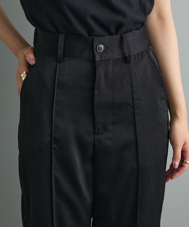 CRAFT STANDARD BOUTIQUE センタープレスストレートパンツ Black