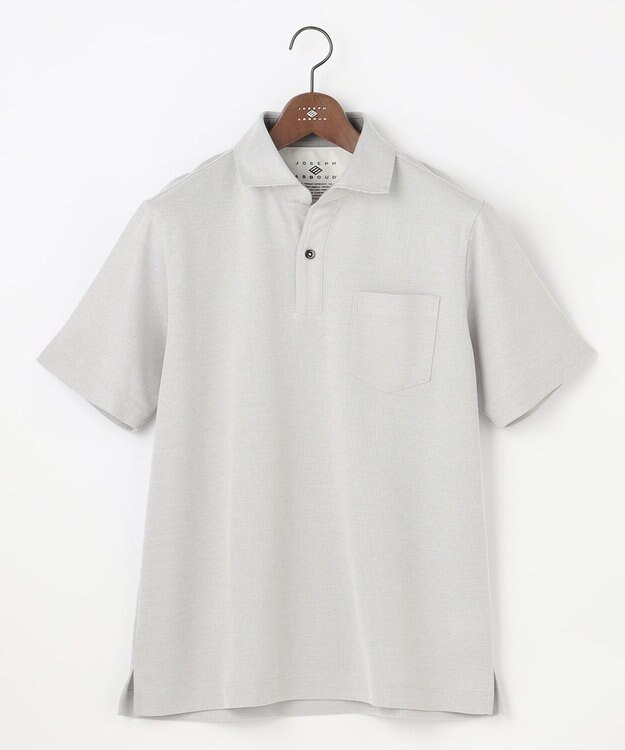 JOSEPH ABBOUD 【日本素材・オーガニックコットン使用】オーガニックコットンクールビズ ポロ ライトグレー系