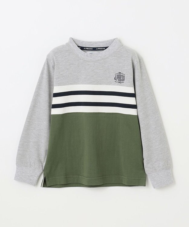 J.PRESS KIDS 【100-130cm】ボーダーミックス カットソー グレー系
