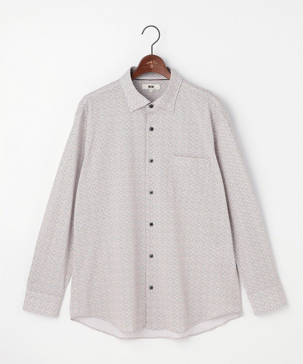 JOSEPH ABBOUD 【キングサイズ・綿100％・ジャージー素材・ストレッチ】コンパクトジャージープリントシャツ オレンジ系5