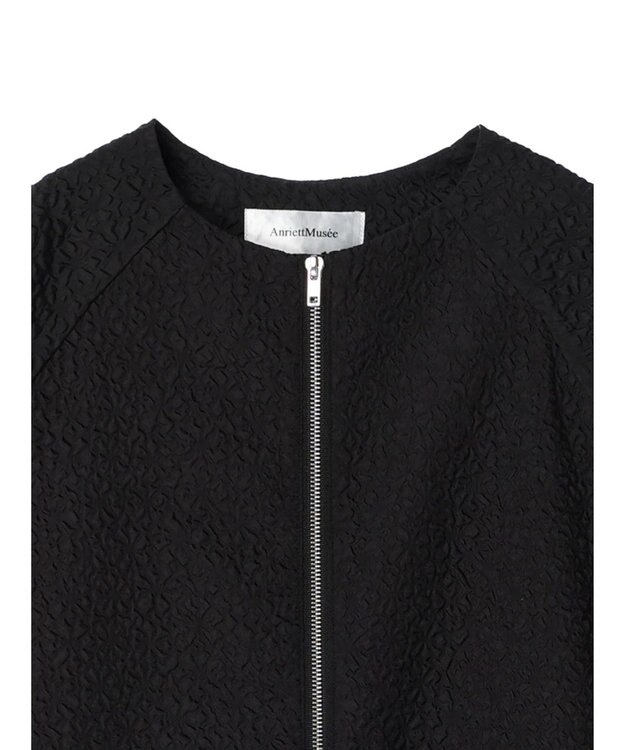 Green Parks AnriettMusee フロントジップジャガードブルゾン Black