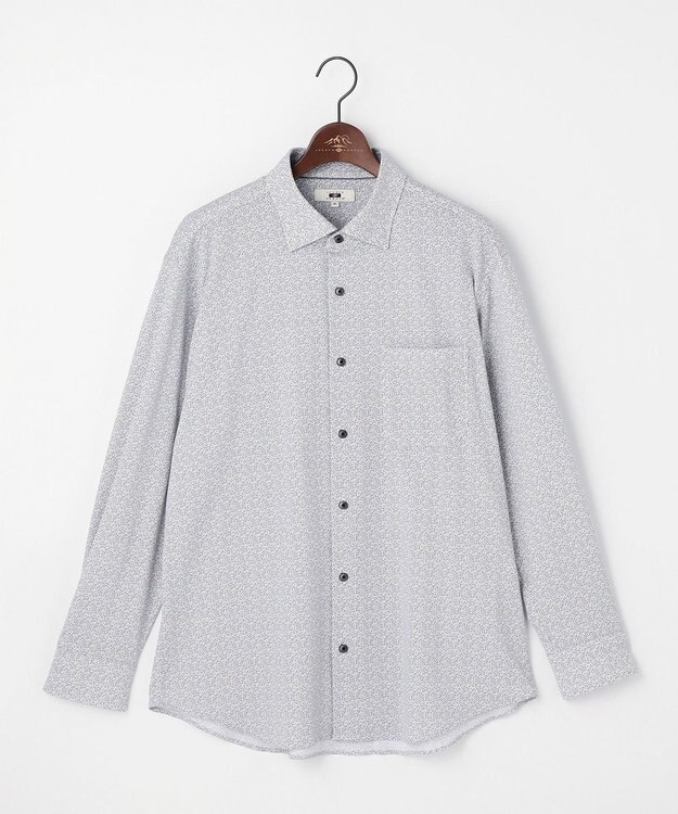 JOSEPH ABBOUD 【キングサイズ・綿100％・ジャージー素材・ストレッチ】コンパクトジャージープリントシャツ パープル系5