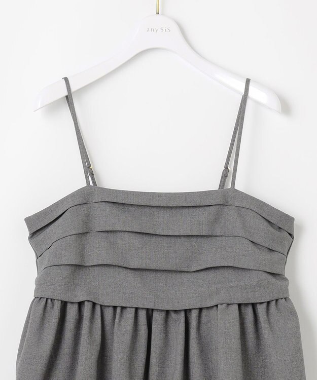 ANY SIS S 【BAILA12月号掲載・貴島明日香さんコラボ】ドッキングビスチェワンピース×インナーセット グレー×ブラック
