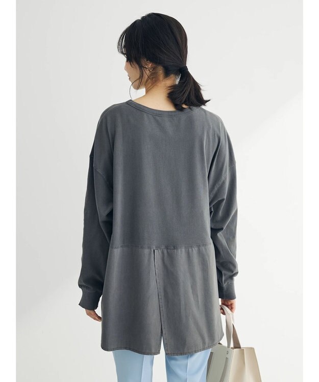 Green Parks ピグメントドッキングスリットデザインチュニック Gray