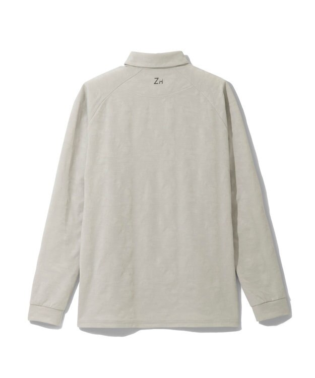 ZERO HALLIBURTON カモフラージュ柄 ジャガードポロロングシャツ ZHG-A4A 2b 82853 ゴルフウェア シルバーグレー