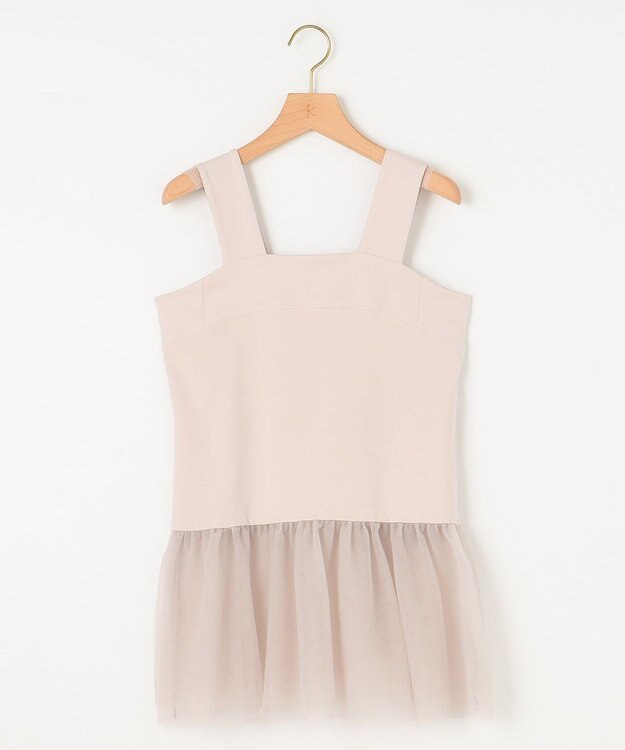 組曲 チュールレイヤード タンク ライトグレー系