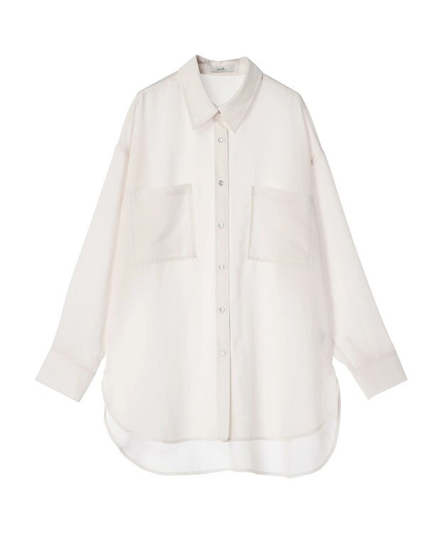 earth music&ecology ウ゛ィンテージボタンフロントポケットシャツ White