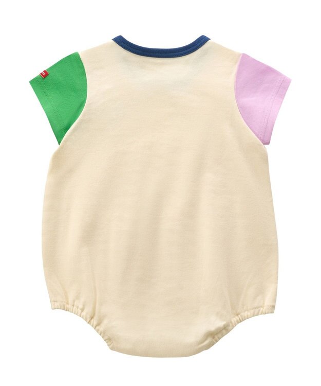 MIKI HOUSE HOT BISCUITS 【70-80cm】【Everyday Series】ワンポイント 半袖ボディシャツ アイボリー