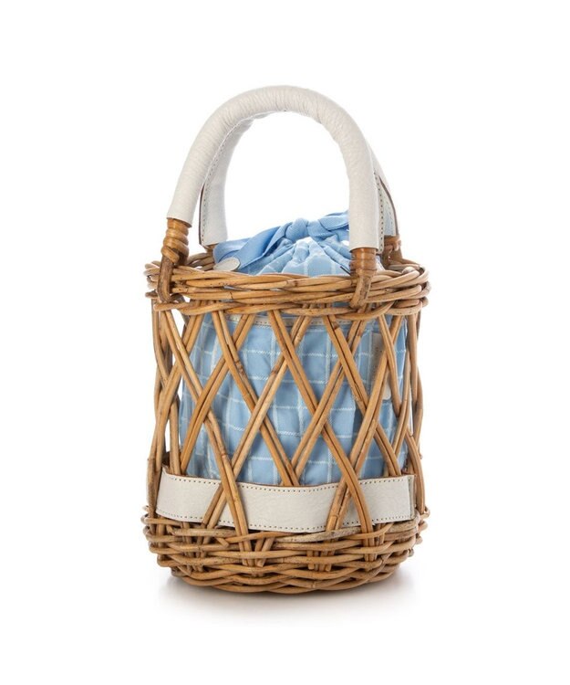 UNBILLION ペルケ perche / 透かし網姫路レザー2WAYかごバッグ アイボリー