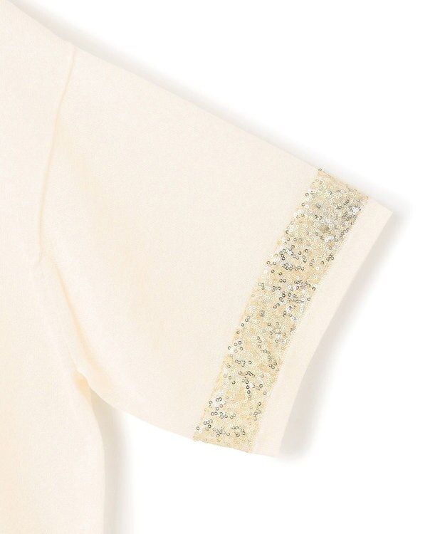 23区 S 【洗える】スパンコールシアー ニットT アイボリー系