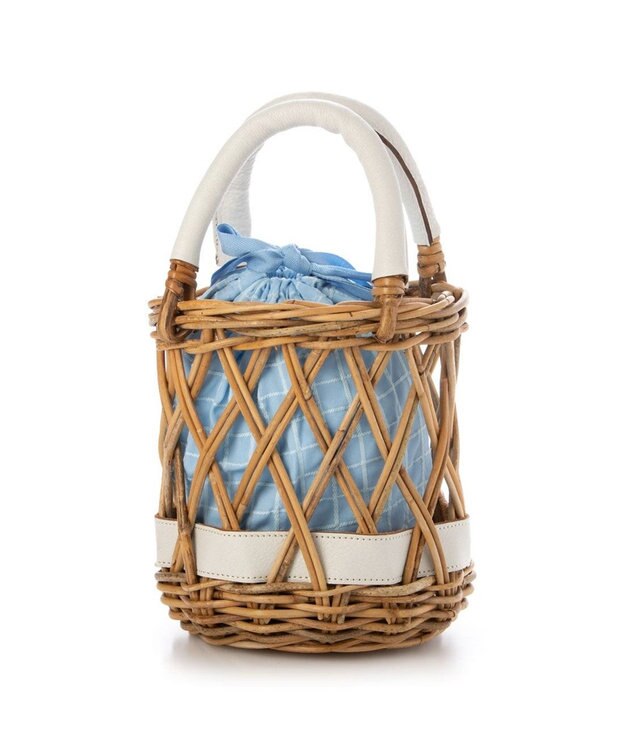 UNBILLION ペルケ perche / 透かし網姫路レザー2WAYかごバッグ アイボリー