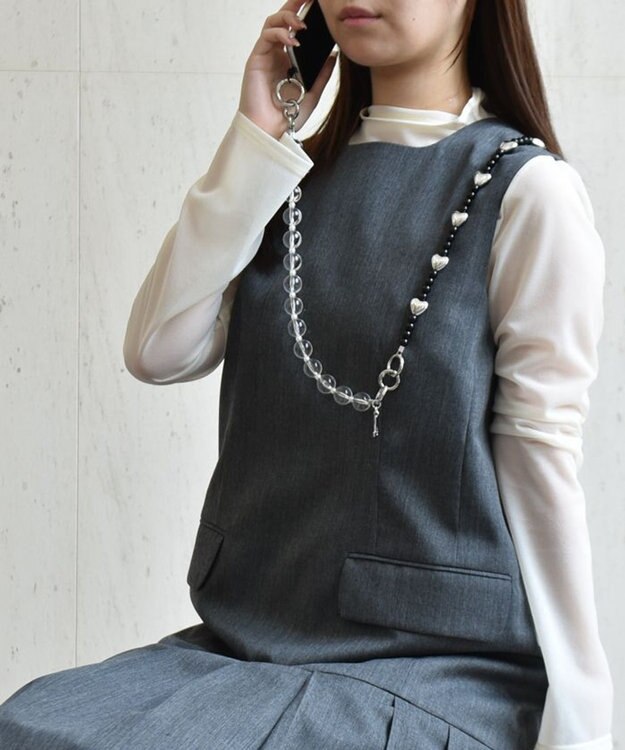 LANVIN en Bleu ジュエル スマホストラップ ブラック